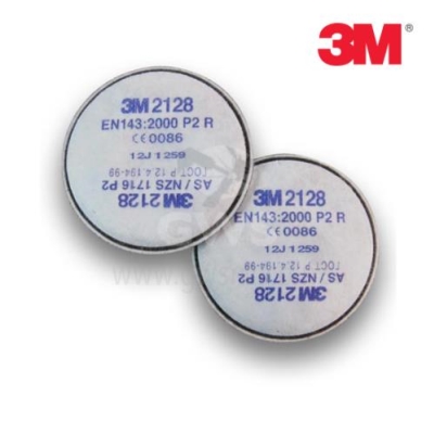 3M Filter P2 Fumes/Particulates/Ozone 3M #2128 (2/Pack)