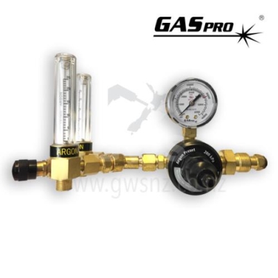 GASpro Regulator Argon Twin Flowmeter - Purging