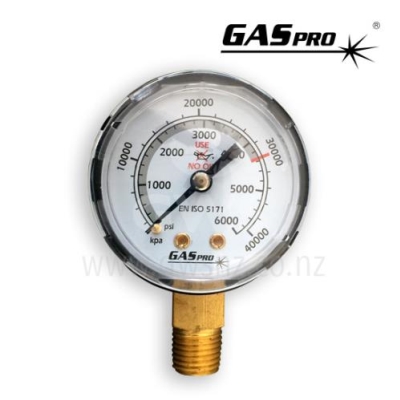 GASpro Gauge 40000 KPA 6000 PSI Argon/CO2/Oxygen/Nitrogen