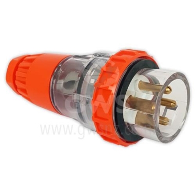 Plug Volt 3 Phase 20 Amp Straight Male Connector