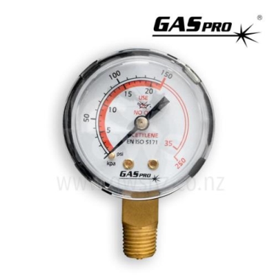 GASpro Gauge 250 KPA Acetylene