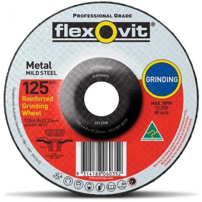 Flexovit Grinding Disc Metal 125 x 6.0 (50/Box)